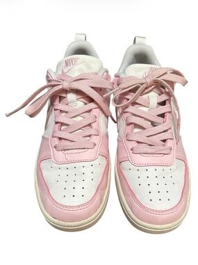 Nike Court Borough Low Recraft Pink/White, big girls size 5